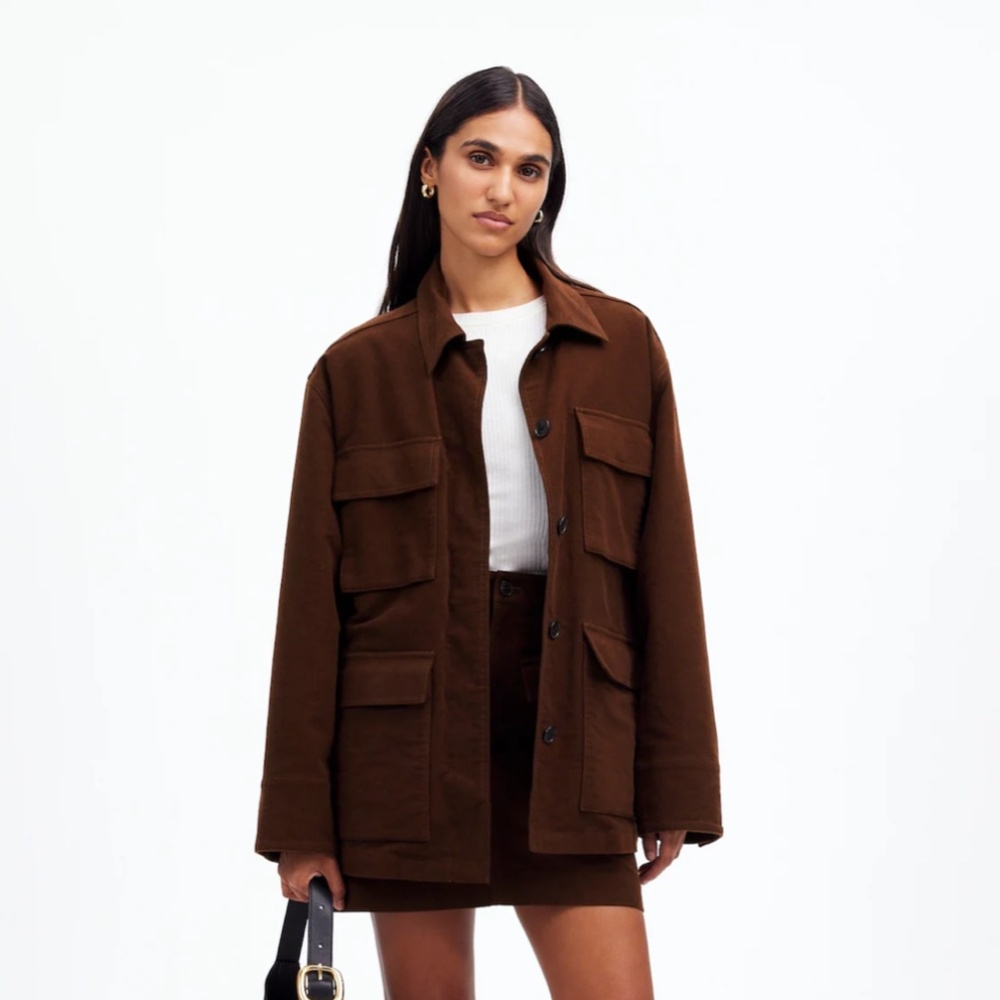 New MADEWELL Size XXL Flap-Pocket Field Jacket in Dark Chicory $298 NT117